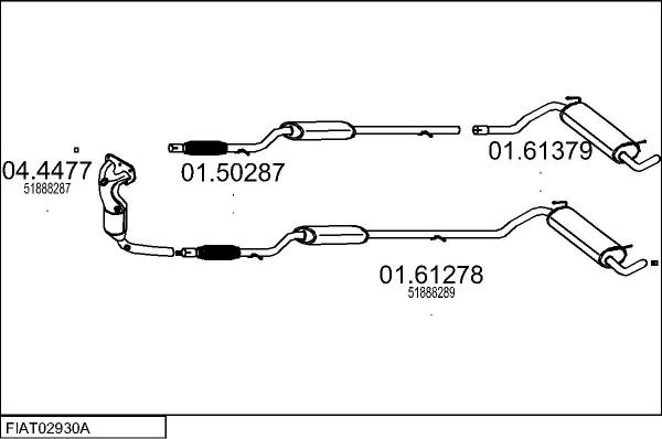 MTS FIAT02930A111897 - Система випуску ОГ autocars.com.ua