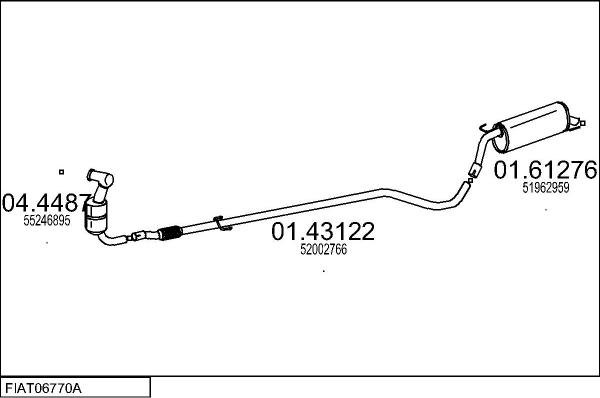 MTS FIAT06770A055636 - Система випуску ОГ autocars.com.ua