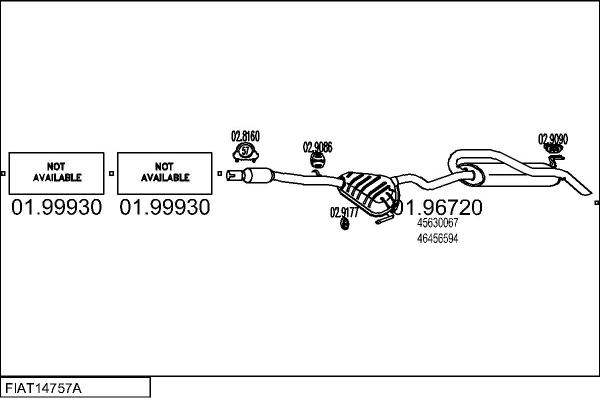 MTS FIAT14757A025062 - Система випуску ОГ autocars.com.ua