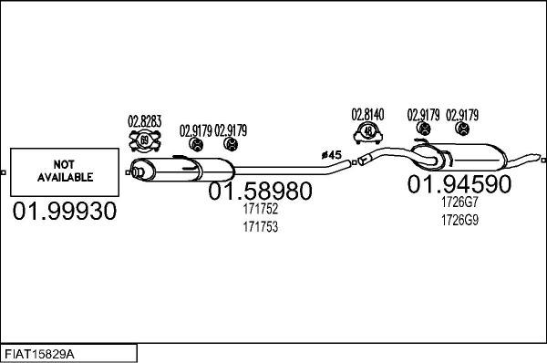 MTS FIAT15829A010698 - Система випуску ОГ autocars.com.ua