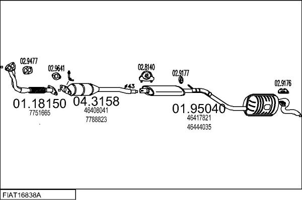 MTS FIAT16838A003803 - Система випуску ОГ autocars.com.ua