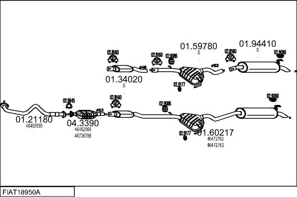 MTS FIAT18950A005781 - Система випуску ОГ autocars.com.ua
