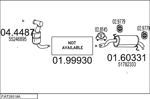 MTS FIAT29318A129200 - Система випуску ОГ autocars.com.ua