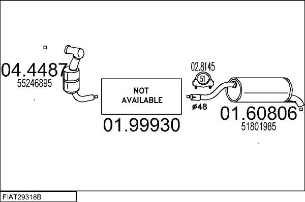 MTS FIAT29318B129200 - Система випуску ОГ autocars.com.ua