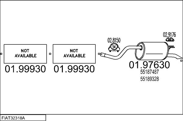 MTS FIAT32318A009310 - Система випуску ОГ autocars.com.ua