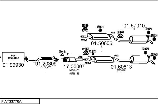 MTS FIAT33770A019984 - Система випуску ОГ autocars.com.ua