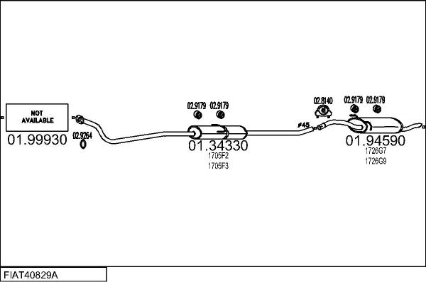 MTS FIAT40829A005558 - Система випуску ОГ autocars.com.ua