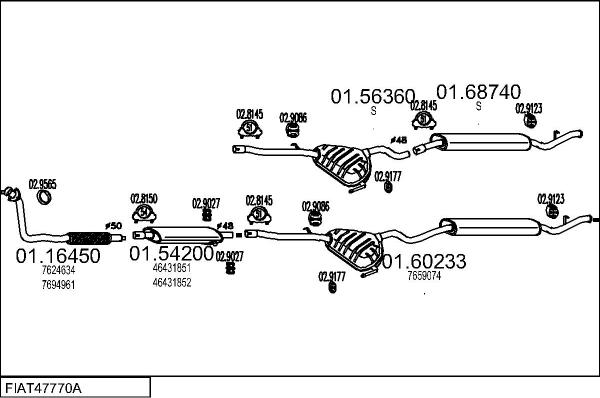 MTS FIAT47770A008338 - Система випуску ОГ autocars.com.ua