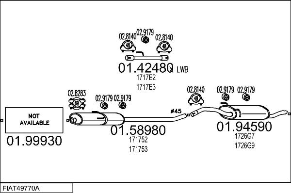 MTS FIAT49770A005558 - Система випуску ОГ autocars.com.ua