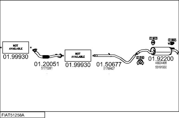 MTS FIAT51258A018912 - Система випуску ОГ autocars.com.ua
