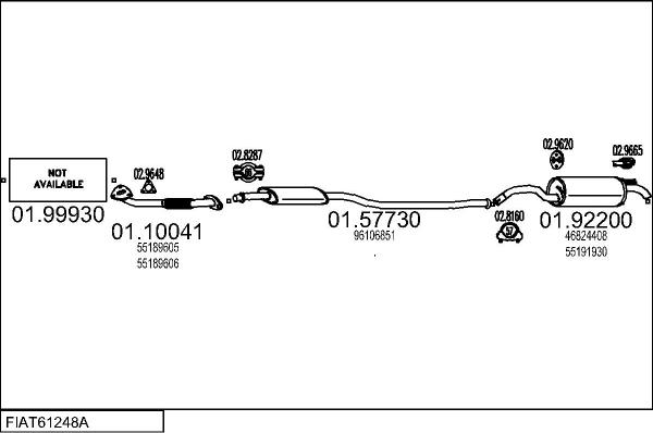 MTS FIAT61248A018913 - Система випуску ОГ autocars.com.ua