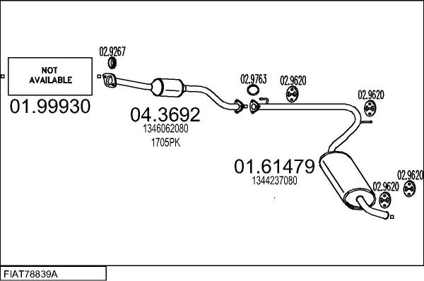 MTS FIAT78839A016486 - Система випуску ОГ autocars.com.ua