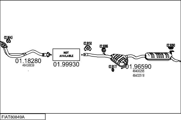 MTS FIAT80849A005150 - Система випуску ОГ autocars.com.ua