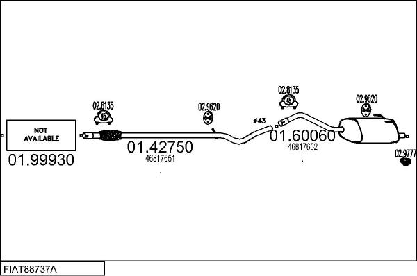 MTS FIAT88737A110001 - Система випуску ОГ autocars.com.ua