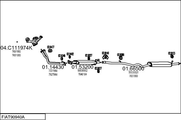 MTS FIAT90940A020251 - Система випуску ОГ autocars.com.ua