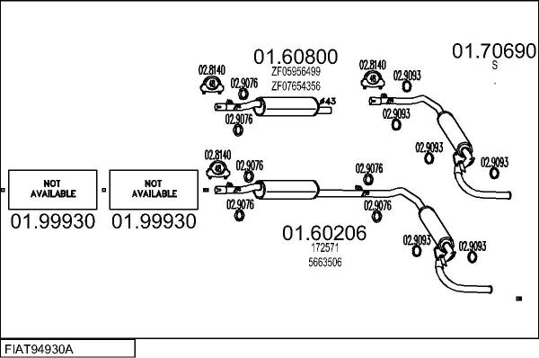 MTS FIAT94930A007793 - Система випуску ОГ autocars.com.ua