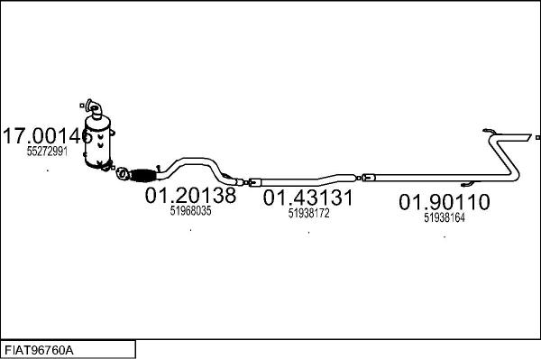 MTS FIAT96760A115781 - Система випуску ОГ autocars.com.ua