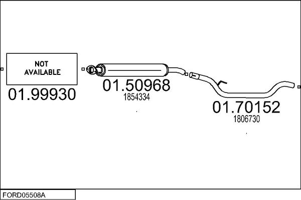 MTS FORD05508A007970 - Система випуску ОГ autocars.com.ua