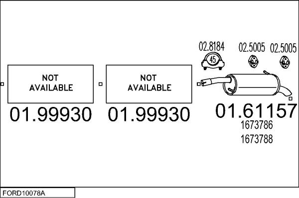 MTS FORD10078A113319 - Система випуску ОГ autocars.com.ua