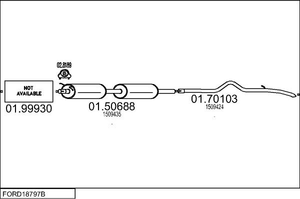 MTS FORD18797B011958 - Система випуску ОГ autocars.com.ua