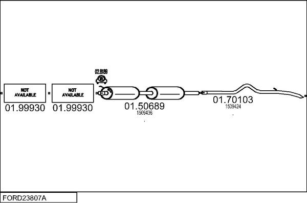 MTS FORD23807A023231 - Система випуску ОГ autocars.com.ua