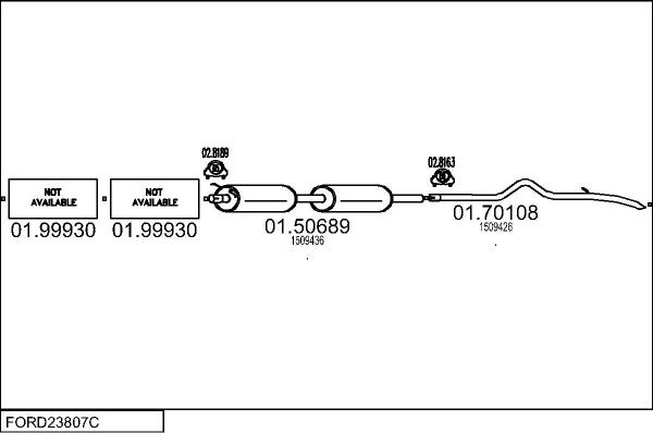 MTS FORD23807C023231 - Система випуску ОГ autocars.com.ua