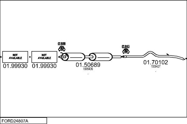 MTS FORD24807A023231 - Система випуску ОГ autocars.com.ua