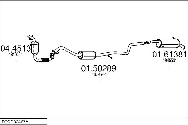 MTS FORD33467A108808 - Система випуску ОГ autocars.com.ua