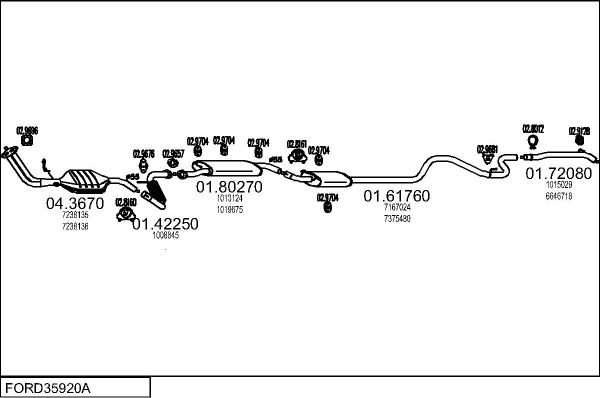 MTS FORD35920A016563 - Система випуску ОГ autocars.com.ua