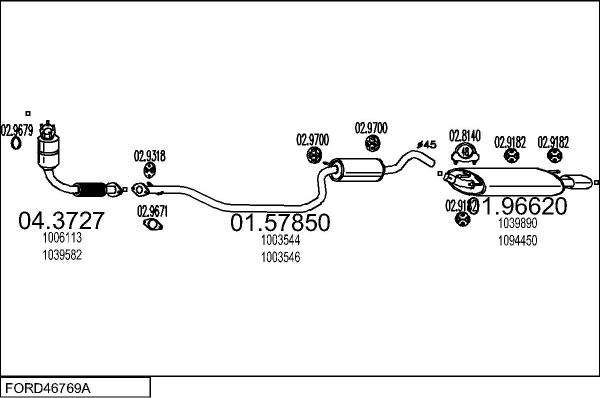 MTS FORD46769A008981 - Система випуску ОГ autocars.com.ua