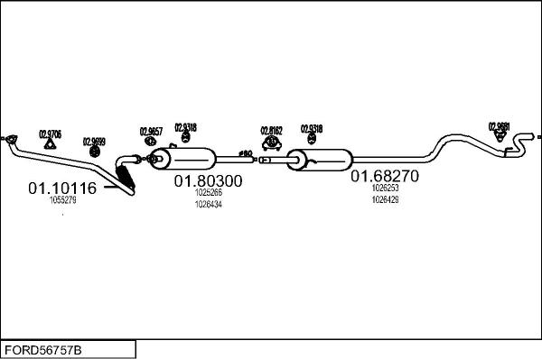 MTS FORD56757B028268 - Система випуску ОГ autocars.com.ua