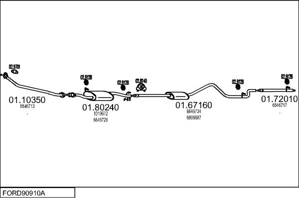 MTS FORD90910A009186 - Система випуску ОГ autocars.com.ua