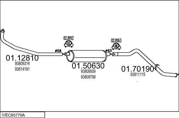 MTS IVEC95770A034371 - Система випуску ОГ autocars.com.ua