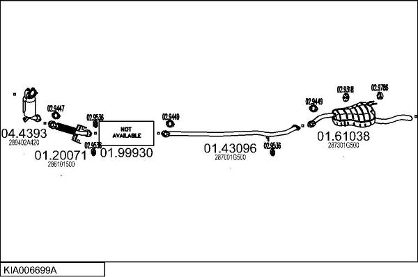 MTS KIA006699A018801 - Система випуску ОГ autocars.com.ua