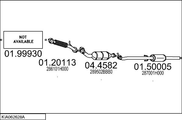 MTS KIA062628A004851 - Система випуску ОГ autocars.com.ua