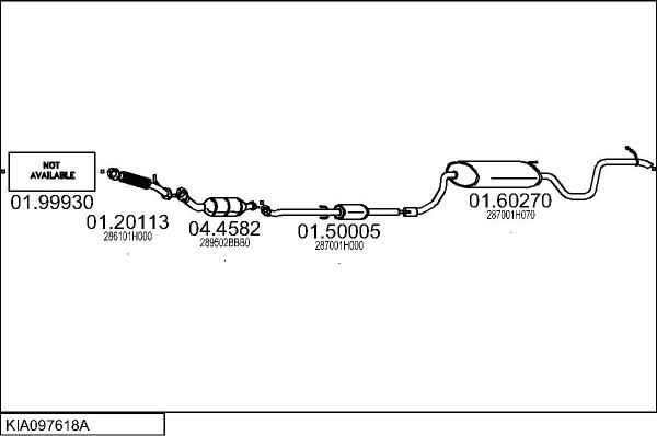 MTS KIA097618A133894 - Система випуску ОГ autocars.com.ua