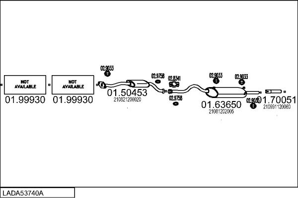MTS LADA53740A007449 - Система випуску ОГ autocars.com.ua