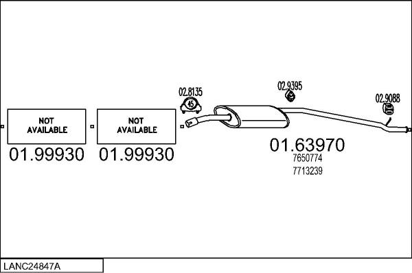 MTS LANC24847A009198 - Система випуску ОГ autocars.com.ua