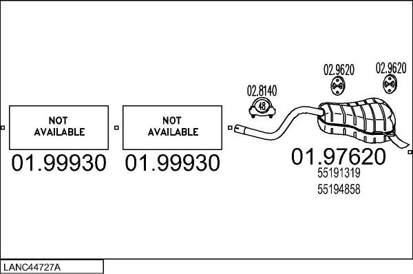 MTS LANC44727A009258 - Система випуску ОГ autocars.com.ua