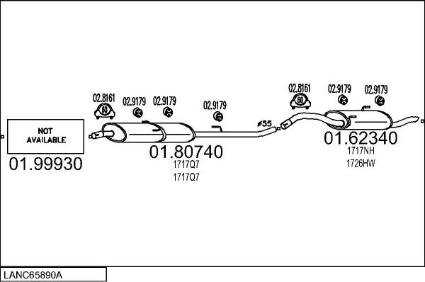 MTS LANC65890A015065 - Система выпуска ОГ avtokuzovplus.com.ua