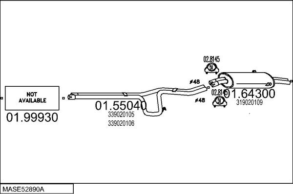 MTS MASE52890A004919 - Система випуску ОГ autocars.com.ua