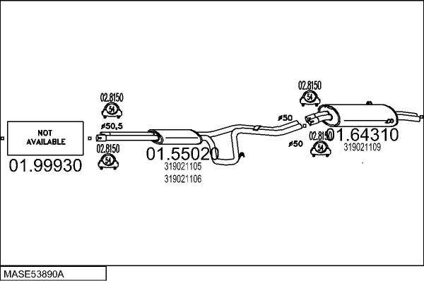 MTS MASE53890A004916 - Система випуску ОГ autocars.com.ua