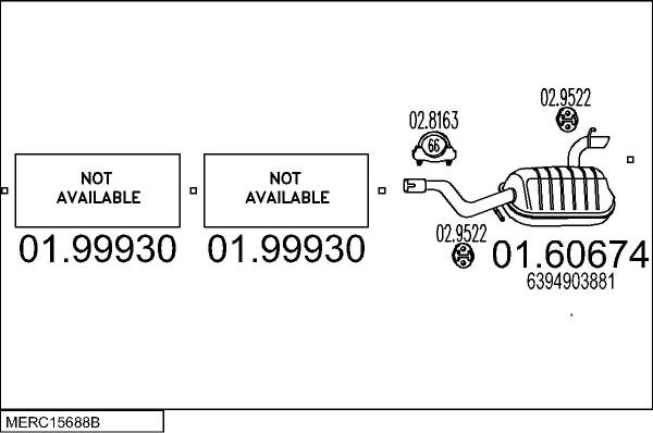 MTS MERC15688B007659 - Система випуску ОГ autocars.com.ua