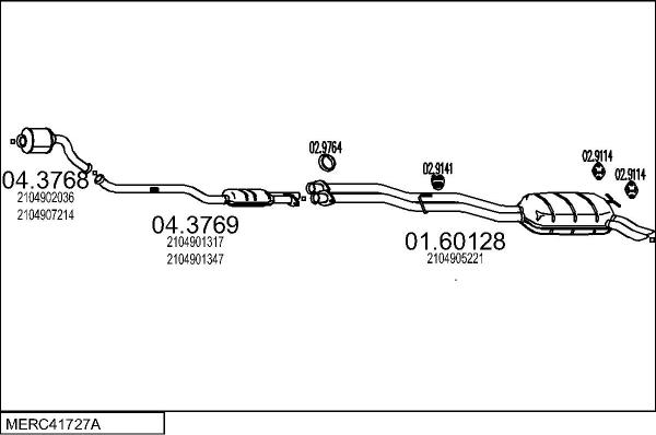 MTS MERC41727A006028 - Система випуску ОГ autocars.com.ua
