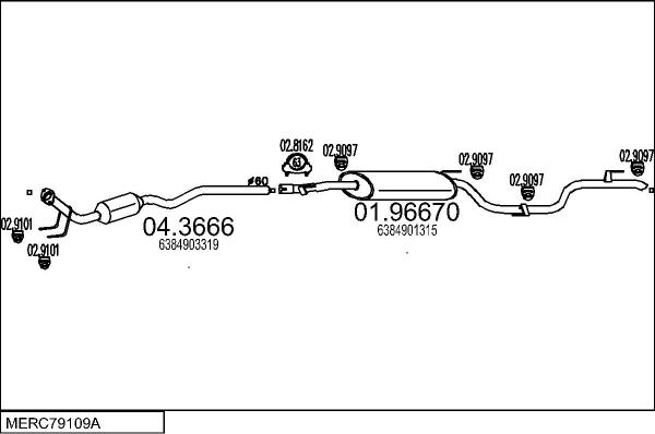 MTS MERC79109A011269 - Система выпуска ОГ autodnr.net