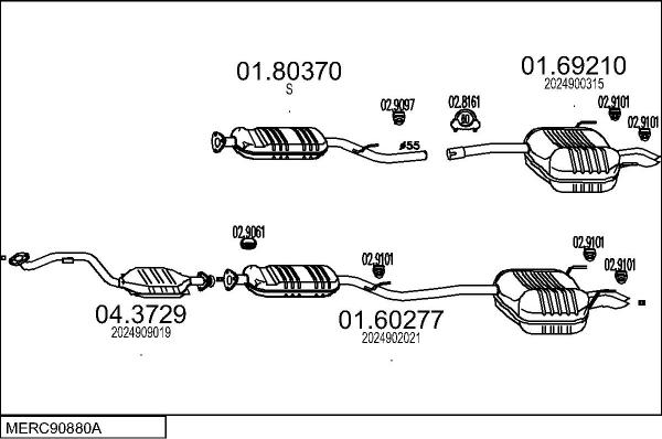 MTS MERC90880A005947 - Система выпуска ОГ autodnr.net