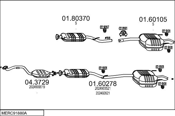 MTS MERC91880A005947 - Система выпуска ОГ autodnr.net