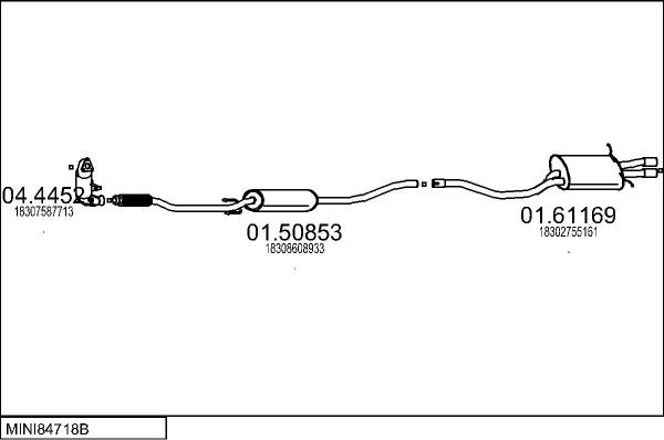 MTS MINI84718B007071 - Система випуску ОГ autocars.com.ua