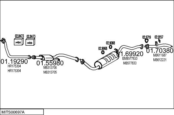 MTS MITS00697A003385 - Система випуску ОГ autocars.com.ua