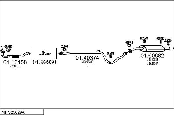 MTS MITS25629A003312 - Система випуску ОГ autocars.com.ua
